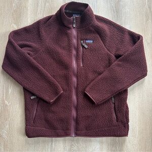 Patagonia Maroon Retro Pile Fleece Zip-Up